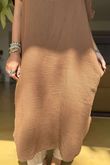 Made in Italy Paulo Pillow Cotton Shirt Dress Bronze /15 =